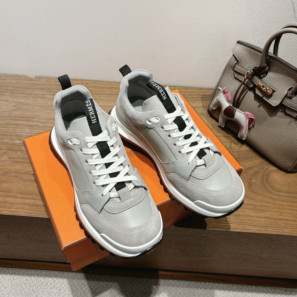 Hermès Paneled Low-Top Sneakers — front
